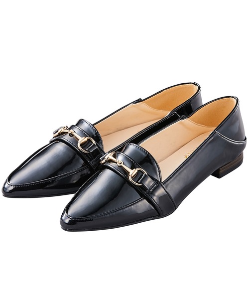 GeeRA（ジーラ）の「ビットローファー＜ポインテッドトゥ＞（ローファー・レディース・アイボリー/キャメル/パイソン/ブラック系その他/レオパード/ブラック/ダークブラウン/その他1/サンドグレー/ライトホワイト・MEDIUM/X-LARGE/SMALL/LARGE）」の22枚目の写真