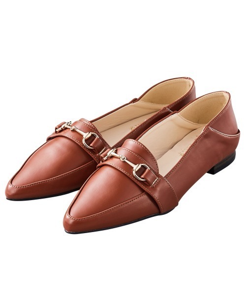 GeeRA（ジーラ）の「ビットローファー＜ポインテッドトゥ＞（ローファー・レディース・アイボリー/キャメル/パイソン/ブラック系その他/レオパード/ブラック/ダークブラウン/その他1/サンドグレー/ライトホワイト・MEDIUM/X-LARGE/SMALL/LARGE）」の21枚目の写真