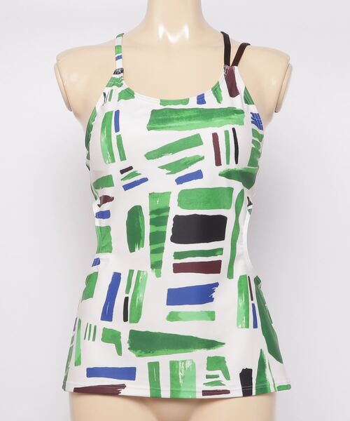 MAISON SPECIAL（メゾンスペシャル）の「アブストラクトカットオフスウィムキャミソール【MAISON SPECIAL/メゾンスペシャル】（水着・レディース・ブルー/グリーン・36/38）」の8枚目の写真
