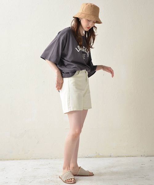 Monocoro toppi(モノコロトッピ)の「ロゴプリントTシャツ-LOSANGELS-(Tシャツ/カットソー・レディース・グリーン/ホワイト/チャコールグレー・M)」の20枚目の写真