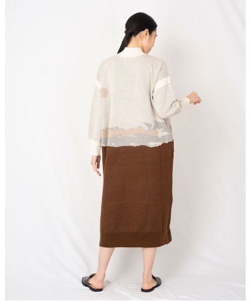 rikolekt（リコレクト）の「"time" KNIT DRESS（ワンピース・レディース・ホワイト/グレー・FREE）」の14枚目の写真