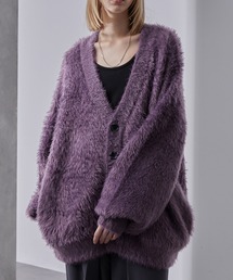 MOHAIR SOLID JACQUARD KNIT CARDIGAN / モヘヤ ソリッド ジャガード