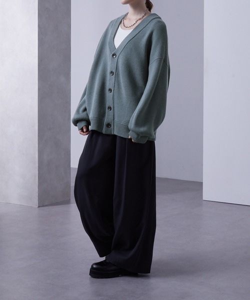 セール】ボリュームスリーブオーバーニットカーディガン（カーディガン