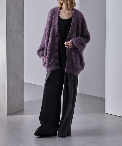 セール】ボリュームスリーブオーバーニットカーディガン（カーディガン