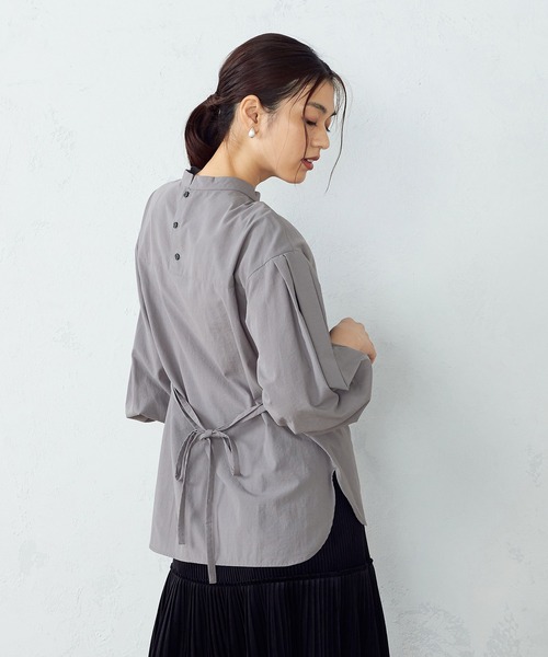 COMME CA ISM（コムサイズム）の「スタンドカラー　ブラウス（シャツ/ブラウス・レディース・ライトグレー/グレー/ピンク・MEDIUM/LARGE）」の7枚目の写真