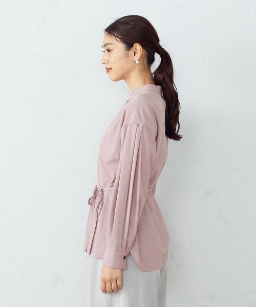 COMME CA ISM（コムサイズム）の「スタンドカラー　ブラウス（シャツ/ブラウス・レディース・ライトグレー/グレー/ピンク・MEDIUM/LARGE）」の5枚目の写真