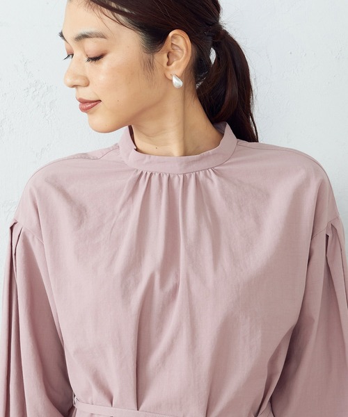 COMME CA ISM（コムサイズム）の「スタンドカラー　ブラウス（シャツ/ブラウス・レディース・ライトグレー/グレー/ピンク・MEDIUM/LARGE）」の17枚目の写真