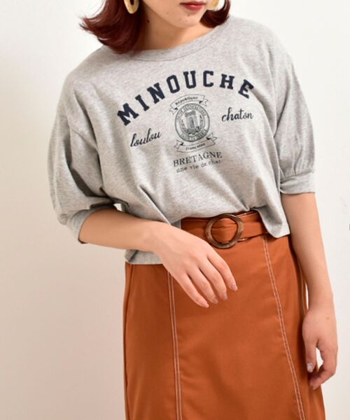 MAJESTIC LEGON（マジェスティックレゴン）の「アンニュイロゴトップス（Tシャツ/カットソー・レディース・アイボリー/グレー/ブラック・SMALL/MEDIUM）」の15枚目の写真