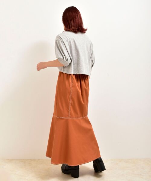 MAJESTIC LEGON（マジェスティックレゴン）の「アンニュイロゴトップス（Tシャツ/カットソー・レディース・アイボリー/グレー/ブラック・SMALL/MEDIUM）」の5枚目の写真