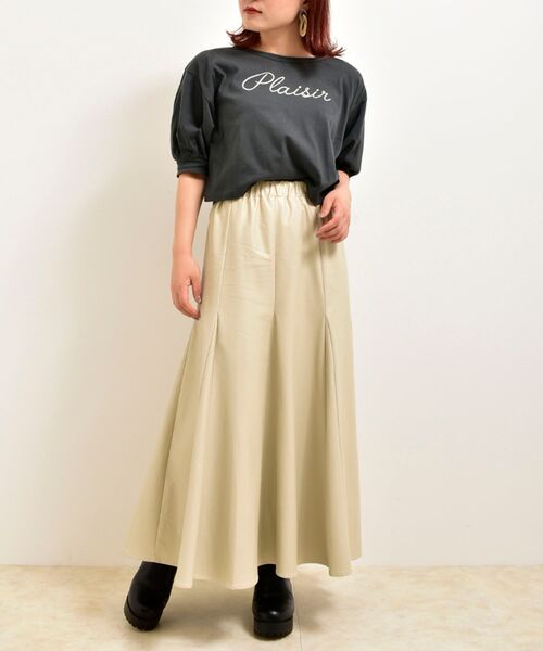 MAJESTIC LEGON（マジェスティックレゴン）の「アンニュイロゴトップス（Tシャツ/カットソー・レディース・アイボリー/グレー/ブラック・SMALL/MEDIUM）」の13枚目の写真