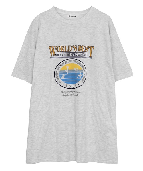 Figments（フィグメンツ）の「WORLD'SBEST T（Tシャツ/カットソー・レディース・スミクロ/杢グレー・FREE）」の9枚目の写真