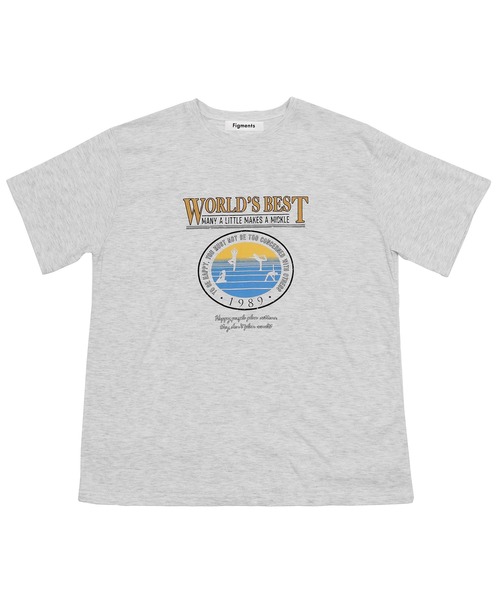 Figments（フィグメンツ）の「WORLD'SBEST T（Tシャツ/カットソー・レディース・スミクロ/杢グレー・FREE）」の12枚目の写真