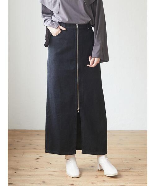 Sugar spoon(シュガースプーン)の「・SUGAR SPOON デニムフロントZIPスカート*(デニムスカート・レディース・インディゴブルー/ブラック・FREE)」の21枚目の写真