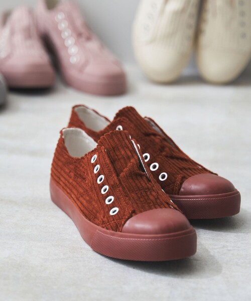 coen(コーエン)の「【ウィメンズ】コーデュロイスリッポンスニーカー(スリッポン・レディース・ブラウン/グレー/オフホワイト/ピンク・SMALL/MEDIUM/LARGE)」の8枚目の写真