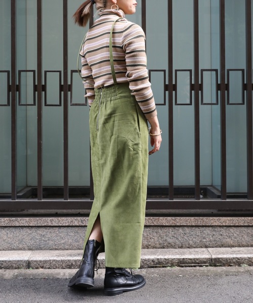 ap retro（アプレトロ）の「ロングタイトスカート　サス付き（スカート・レディース・ブラック/ピンク/グリーン/アイボリー・FREE）」の21枚目の写真