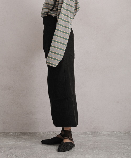 ap retro（アプレトロ）の「ロングタイトスカート　サス付き（スカート・レディース・ブラック/ピンク/グリーン/アイボリー・FREE）」の8枚目の写真