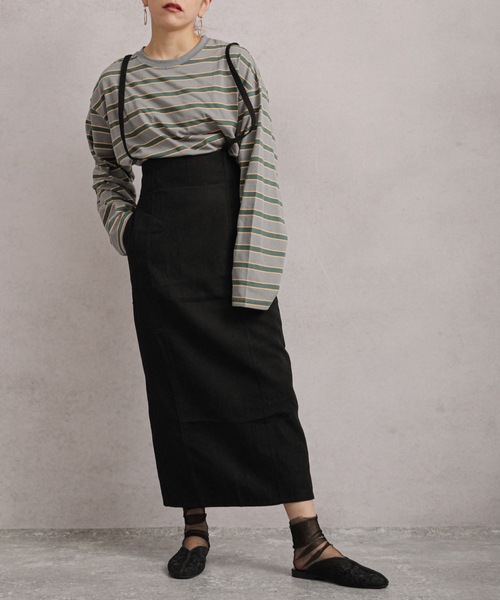 ap retro（アプレトロ）の「ロングタイトスカート　サス付き（スカート・レディース・ブラック/ピンク/グリーン/アイボリー・FREE）」の18枚目の写真