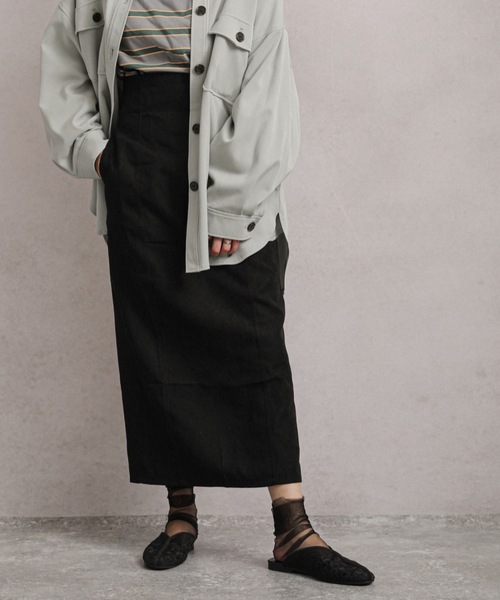 ap retro（アプレトロ）の「ロングタイトスカート　サス付き（スカート・レディース・ブラック/ピンク/グリーン/アイボリー・FREE）」の17枚目の写真