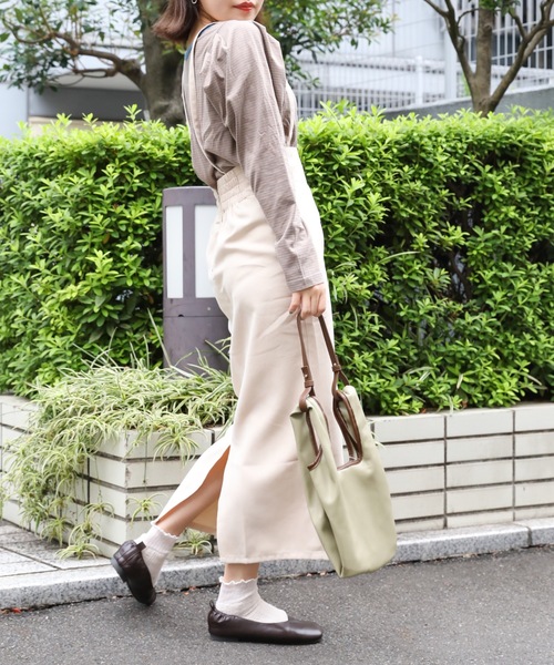 ap retro（アプレトロ）の「ロングタイトスカート　サス付き（スカート・レディース・ブラック/ピンク/グリーン/アイボリー・FREE）」の7枚目の写真