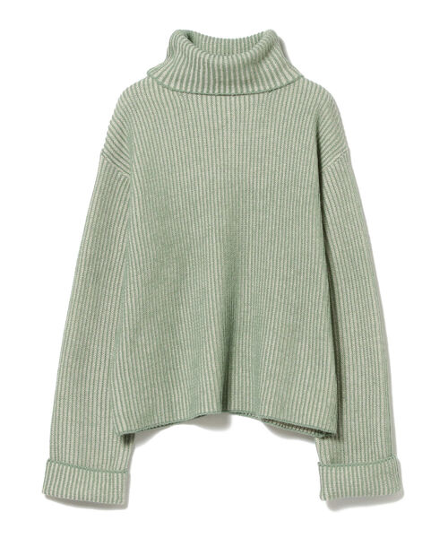 Ray BEAMS（レイビームス）の「Ray BEAMS / プレーティング ストライプ タートル ニット（ニット/セーター・レディース・ブラック/グリーン系その他2・ONE SIZE）」の17枚目の写真