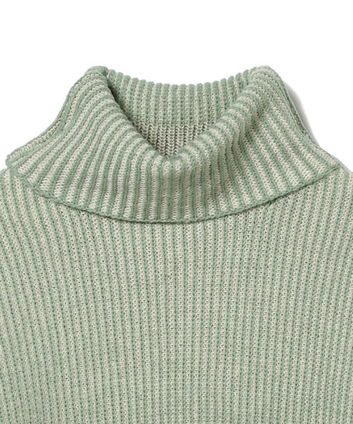 Ray BEAMS（レイビームス）の「Ray BEAMS / プレーティング ストライプ タートル ニット（ニット/セーター・レディース・ブラック/グリーン系その他2・ONE SIZE）」の18枚目の写真
