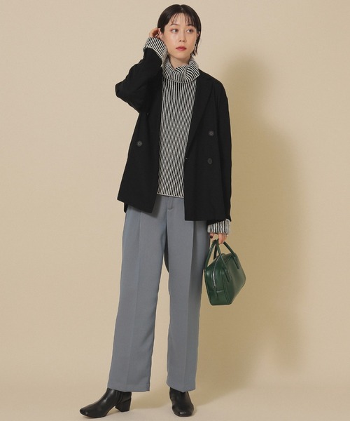 Ray BEAMS（レイビームス）の「Ray BEAMS / プレーティング ストライプ タートル ニット（ニット/セーター・レディース・ブラック/グリーン系その他2・ONE SIZE）」の22枚目の写真