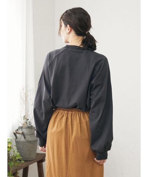 Green　Parks（グリーンパークス）の「ハイネックラグランロンTEE＊（Tシャツ/カットソー・レディース・チャコールグレー/ライトグレー/レッド/オフホワイト・FREE）」の11枚目の写真