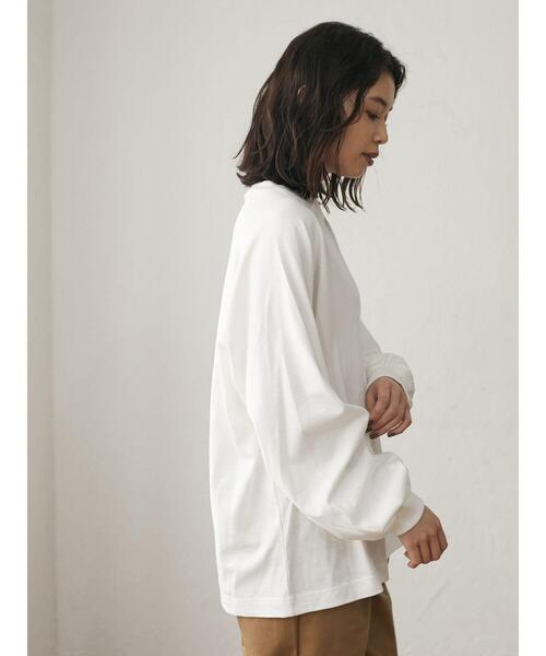 Green　Parks（グリーンパークス）の「ハイネックラグランロンTEE＊（Tシャツ/カットソー・レディース・チャコールグレー/ライトグレー/レッド/オフホワイト・FREE）」の12枚目の写真