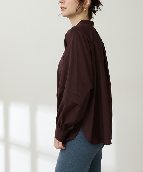 N.(N. Natural Beauty Basic)(エヌエヌナチュラルビューティーベーシック)の「◆タッキングボリュームスリーブブラウス(シャツ/ブラウス・レディース・イエロー/ブラウン/ナチュラル・MEDIUM)」の6枚目の写真