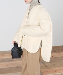 オーバーサイズキルティングサイドスリットリバーシブルノーカラーコート 2021WINTER