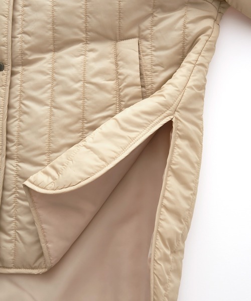 Chaco closet（チャコ クローゼット）の「オーバーサイズキルティングサイドスリットリバーシブルノーカラーコート 2021WINTER（ノーカラージャケット・レディース・ブラック/アイボリー/ライトカーキ/ベージュ/アイボリー系1・FREE）」の18枚目の写真