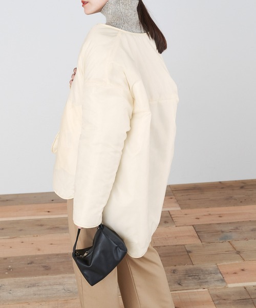 セール】オーバーサイズキルティングサイドスリットリバーシブルノー