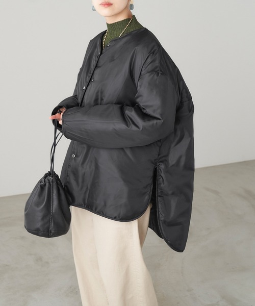 セール】オーバーサイズキルティングサイドスリットリバーシブルノー