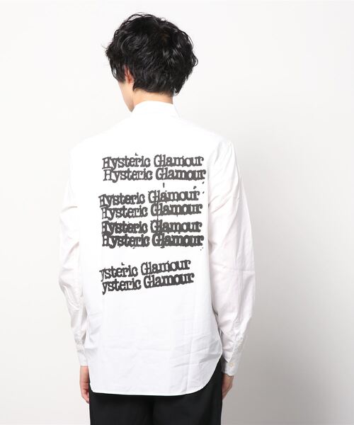 HYSTERIC GLAMOUR（ヒステリックグラマー）の「TYPE LOGO レギュラーカラーシャツ（シャツ/ブラウス・メンズ・ホワイト/ブラック・SMALL/MEDIUM/LARGE/X-LARGE）」の7枚目の写真
