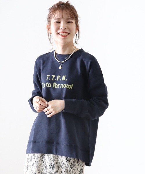 Cheek（チーク）の「ロゴプリント裏毛プルオーバー（スウェット・レディース・アイボリー/グレー/ネイビー・MEDIUM）」の20枚目の写真