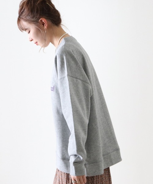 Cheek（チーク）の「ロゴプリント裏毛プルオーバー（スウェット・レディース・アイボリー/グレー/ネイビー・MEDIUM）」の14枚目の写真