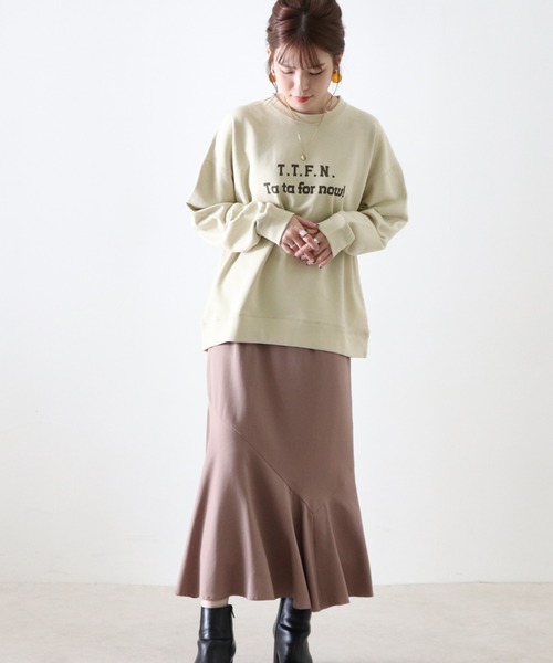 Cheek（チーク）の「ロゴプリント裏毛プルオーバー（スウェット・レディース・アイボリー/グレー/ネイビー・MEDIUM）」の18枚目の写真