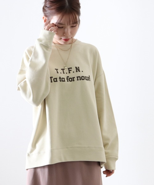 Cheek（チーク）の「ロゴプリント裏毛プルオーバー（スウェット・レディース・アイボリー/グレー/ネイビー・MEDIUM）」の15枚目の写真