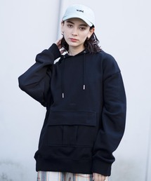 X-girl | CARGO POCKET SWEAT HOODIE(パーカー)
