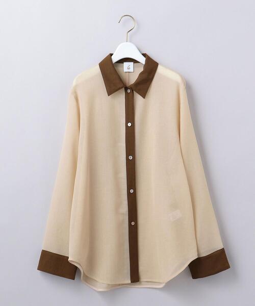 6（ロク）の「＜6(ROKU)＞MESH SHIRT/シャツ（シャツ/ブラウス