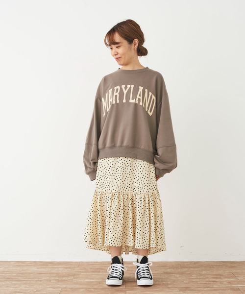 SLURR（スラ―）の「ドットフリルマーメイドスカート（スカート・レディース・ライトベージュ/ブラック・MEDIUM/SMALL）」の21枚目の写真