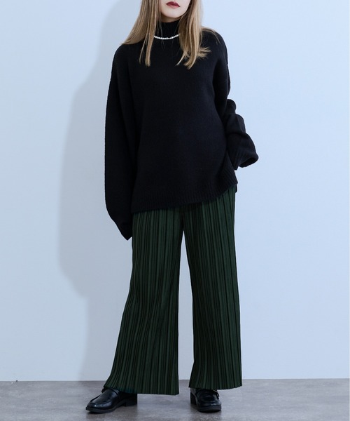 Ellno Loset（エルノロゼット）の「ボリュームハイネックニット（ニット/セーター・メンズ・ブラック/ダークグリーン/パープル/ブルーグリーン・MEDIUM/LARGE）」の15枚目の写真