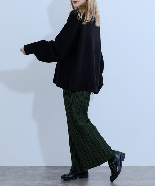 Ellno Loset（エルノロゼット）の「ボリュームハイネックニット（ニット/セーター・メンズ・ブラック/ダークグリーン/パープル/ブルーグリーン・MEDIUM/LARGE）」の18枚目の写真