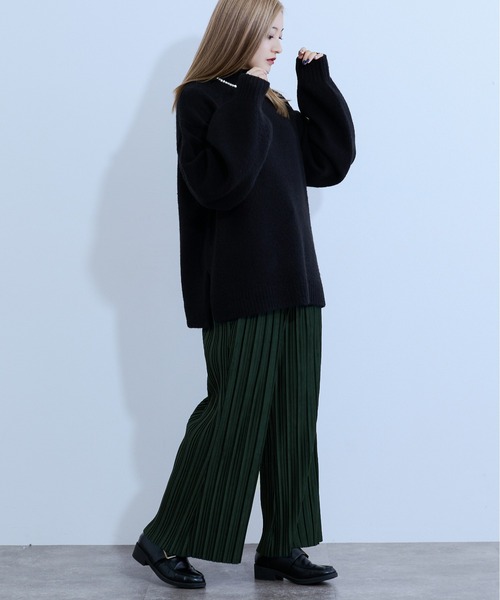 Ellno Loset（エルノロゼット）の「ボリュームハイネックニット（ニット/セーター・メンズ・ブラック/ダークグリーン/パープル/ブルーグリーン・MEDIUM/LARGE）」の21枚目の写真