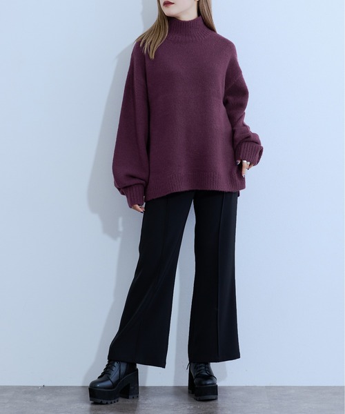 Ellno Loset（エルノロゼット）の「ボリュームハイネックニット（ニット/セーター・メンズ・ブラック/ダークグリーン/パープル/ブルーグリーン・MEDIUM/LARGE）」の7枚目の写真