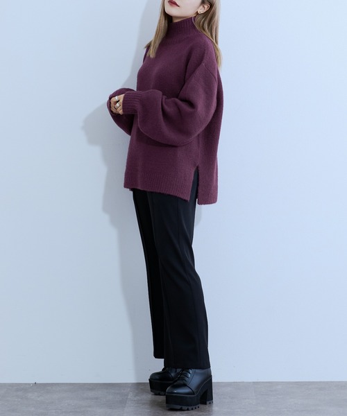 Ellno Loset（エルノロゼット）の「ボリュームハイネックニット（ニット/セーター・メンズ・ブラック/ダークグリーン/パープル/ブルーグリーン・MEDIUM/LARGE）」の10枚目の写真