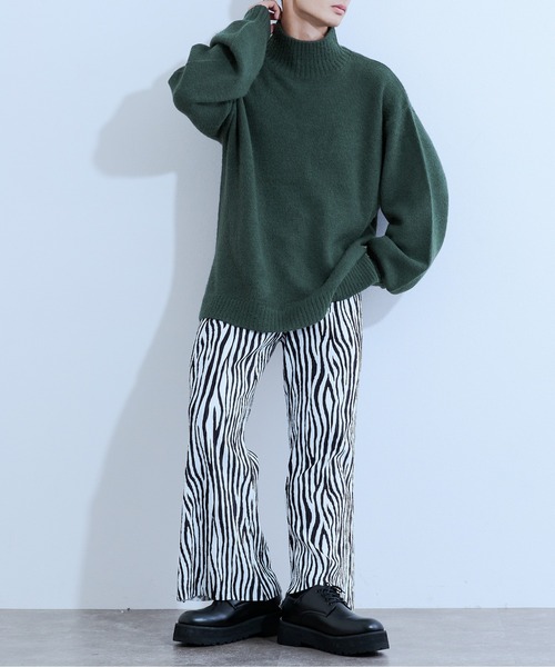 Ellno Loset（エルノロゼット）の「ボリュームハイネックニット（ニット/セーター・メンズ・ブラック/ダークグリーン/パープル/ブルーグリーン・MEDIUM/LARGE）」の13枚目の写真