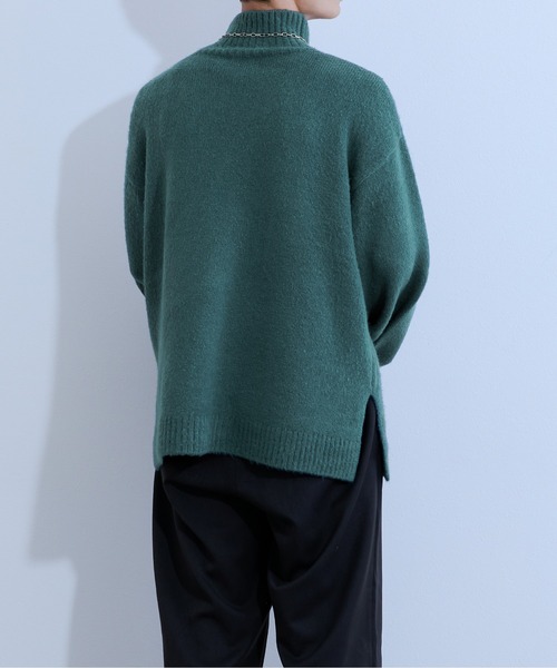 Ellno Loset（エルノロゼット）の「ボリュームハイネックニット（ニット/セーター・メンズ・ブラック/ダークグリーン/パープル/ブルーグリーン・MEDIUM/LARGE）」の19枚目の写真