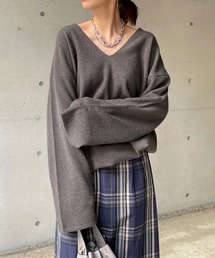 DouDou | 深Vプルオーバー(ニット/セーター)