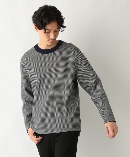 GLOBAL WORK(グローバルワーク)の「ヤミツキニットクルーネック/952818(ニット/セーター・メンズ・チャコールグレー/ネイビー/イエロー/ブルー/オートミール/ホワイト×ネイビー/ベージュ系その他・SMALL/MEDIUM/LARGE/X-LARGE)」の14枚目の写真
